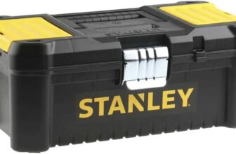 STANLEY Caja de herramientas de plástico con cierre metálico