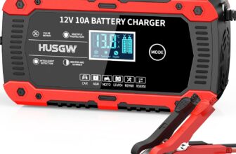 Cargador Husgw 12V 10A para Plomo-Ácido, AGM y LiFePO4