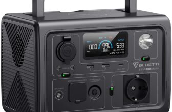 Generador solar portátil BLUETTI EB3A 268Wh, 600W/1200W pico, carga ultra rápida