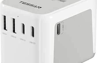 TESSAN Adaptador Enchufe Universal Blanco