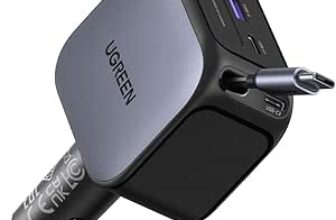 UGREEN Cargador Coche 145W Retráctil