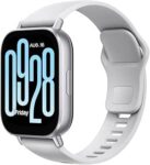 XIAOMI Redmi Watch 5 Active en color plata, visto de frente con la pantalla encendida