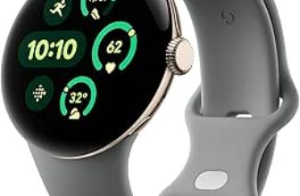 Google Pixel Watch 3 en color Oro Champagne con correa Verde Liquen