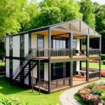 Casa modular prefabricada de dos pisos