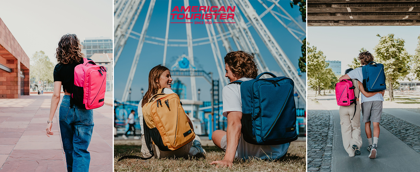 Mochila American Tourister Take2Cabin amarilla