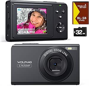 Cámara digital WOLFANG para niños