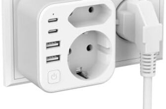 JSVER Enchufe múltiple con puertos USB