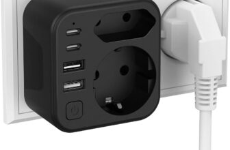 Enchufe Doble JSVER 6 en 1 con 2 USB-C y 2 USB-A en Oferta Flash