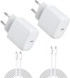 Pack de 2 cargadores USB-C DEESOOCO 25W con cable incluido