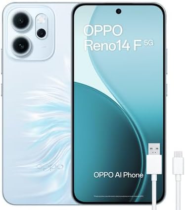 OPPO Reno14F 5G en color Azul Ópalo