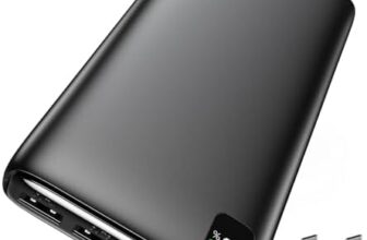 A ADDTOP Powerbank 20000 mAh de color negro con pantalla LED
