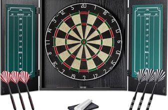 Set completo de diana Amazon Basics con mueble protector negro