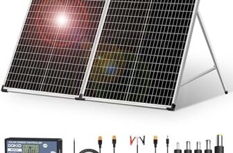 Panel Solar Plegable CTOLITY 100W desplegado en exterior