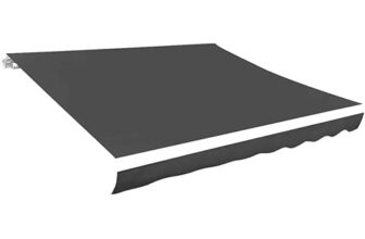 Toldo de lona vidaXL gris antracita