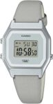 Reloj Casio para mujer con correa de cuero gris