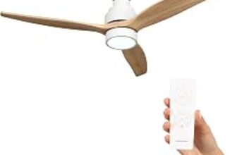 Ventilador de techo Mellerware Brizy Bright de madera clara