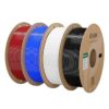 Pack de 4 bobinas de filamento eSUN PLA en colores rojo, azul, blanco y negro