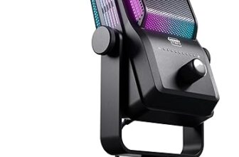 Micrófono CHERRY XTRFY Ngale R negro con iluminación RGB