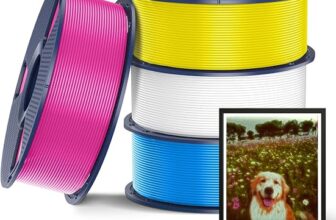 Pack de filamento SUNLU PLA+2.0 en colores CMYK