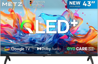 Metz TV 43 Pulgadas Smart TV QLED con HDR10 y Dolby Audio – ¡Oferta de tiempo limitado!