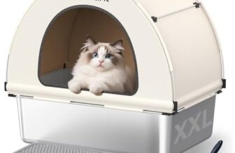 MeoWant Caja de Arena para Gatos de Acero Inoxidable XXL