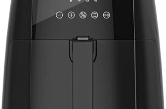 Freidora sin aceite EVVO Tasty Fryer negra y blanca