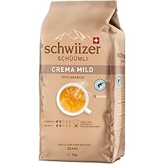 Paquete de café Schwiizer Schüümli Mild grano entero 1kg