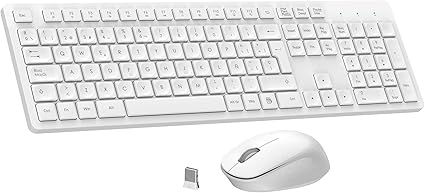 Combo teclado y ratón inalámbricos LeadsaiL K786 en color blanco