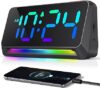 Reloj despertador digital YsyYey con pantalla RGB