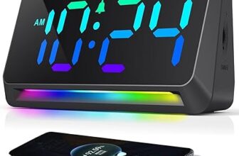 Reloj despertador digital YsyYey con pantalla RGB