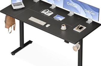 Escritorio Elevable OffiGo 180 cm en color negro