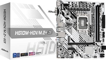 Imagen de la placa base ASRock H610M-HDV/M.2+ DDR5