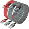 Pack de 3 cables de carga iPhone NIBIKIA negro y blanco
