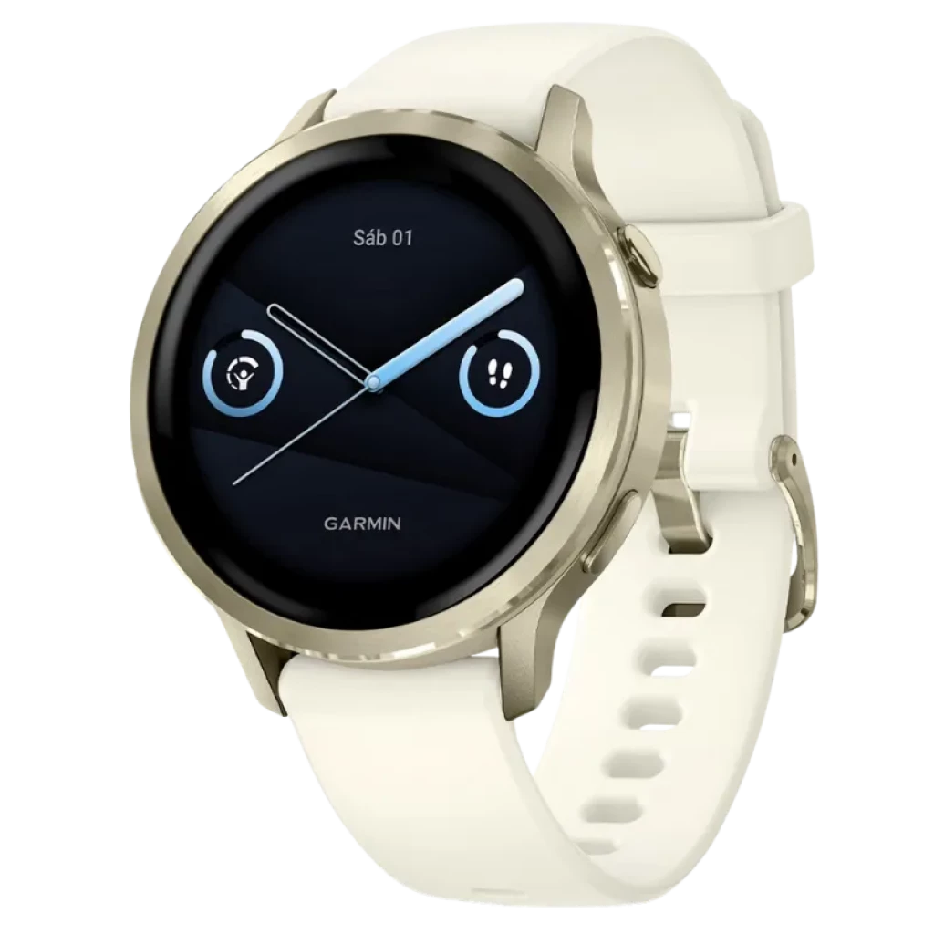 Garmin Venu 4 41 mm Dorado con correa blanca