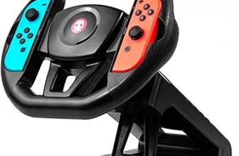 Numskull Soporte de Mesa con Volante Joy-Con para Nintendo Switch & OLED – Accesorio de Volante de Carreras