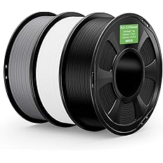 Pack Filamento DEEPLEE PLA+ 2.0 - 3kg Negro, Blanco y Gris