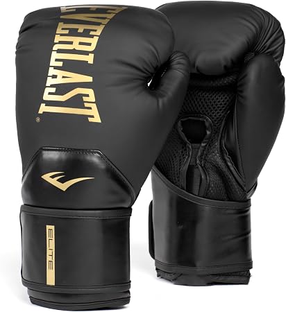 Everlast Elite Training Gloves Negro Dorado