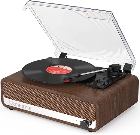 Tocadiscos Udreamer diseño madera y espejo