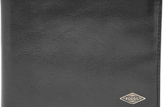 Cartera Fossil Ryan para Hombre en Cuero Negro