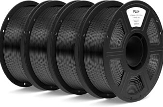 Filamento ELEGOO PLA+ Negro 4kg para impresoras 3D