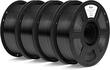 Filamento ELEGOO PLA+ Negro 4kg para impresoras 3D