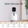 Blink Mini Pan-Tilt Cámara de Seguridad Inteligente Interior con Control Remoto y Alexa