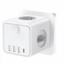 Regleta enchufe múltiple 7 en 1 con 4 USB y 3 tomas – Compacto y seguro