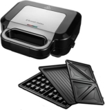 Sandwichera Russell Hobbs 3 en 1 con Placas para Gofres | Acero Inoxidable – El mejor precio