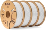 Filamento PLA ELEGOO 4kg Blanco | Precisión Dimensional +/- 0,03mm para Impresoras 3D