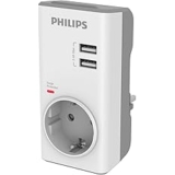 Philips Adapter CHP4010W/10 – Adaptador con 1 enchufe y 2 puertos USB – Mejor precio