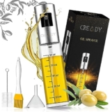 Tempotech – Spray para aceite de oliva de acero y cristal (2 unidades)