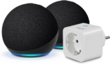 Echo Dot (5ta generación) | Antracita, pack de 2 + Smart Plug