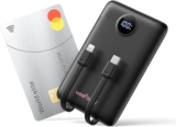 Power Bank WeeFancy 10000mAh Carga Rápida PD 22.5W con Cables Integrados