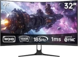 Monitor Gaming KTC Curvo 32″ QHD 185Hz 1ms – Panel HVA con Alto Contraste y Colores Precisos